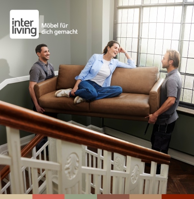 Modernes Interliving Sofa mit grauem Stoffbezug und komfortabler Polsterung für ein stilvolles Wohnambiente.